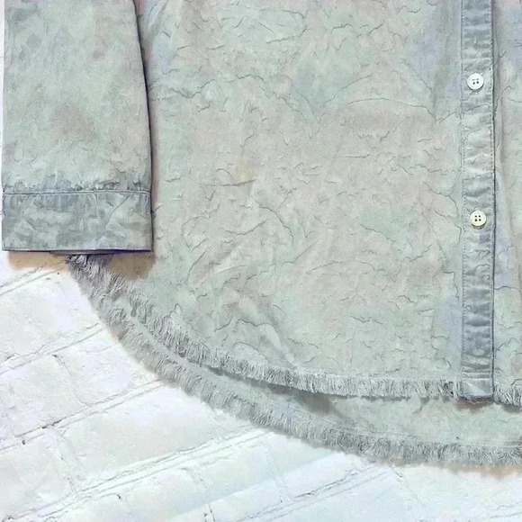 Mystree light blue waterfall, button-down top - Picture 4 of 5